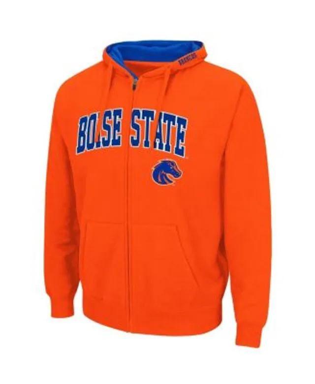 Men's Colosseum Royal Boise State Broncos Arch & Logo 2.0 Full-Zip Hoodie