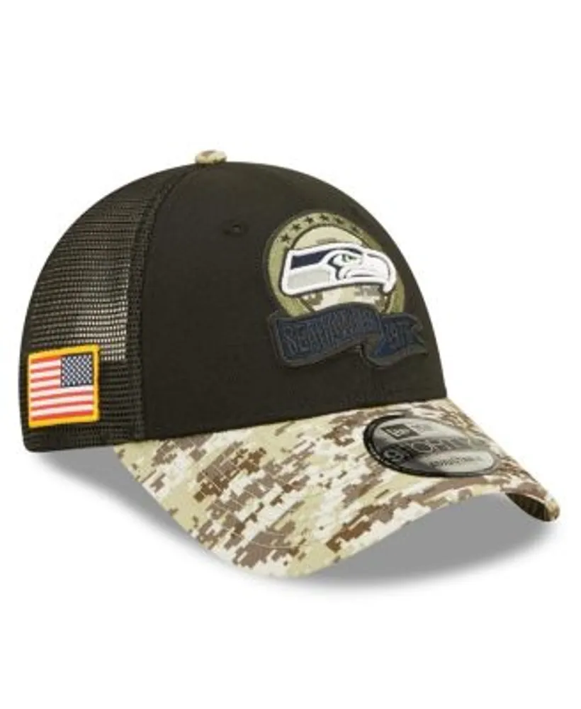 New Era Youth Boys Black, Camo Seattle Seahawks 2022 Salute To