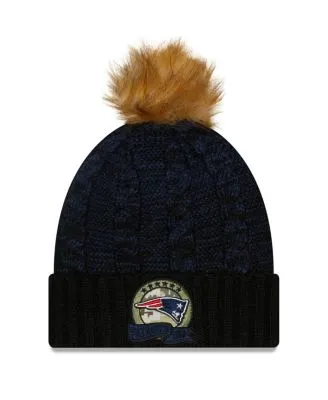 Lids New England Patriots WEAR by Erin Andrews Women's Double Jacquard  Cuffed Knit Hat with Pom and Gloves Set - Navy