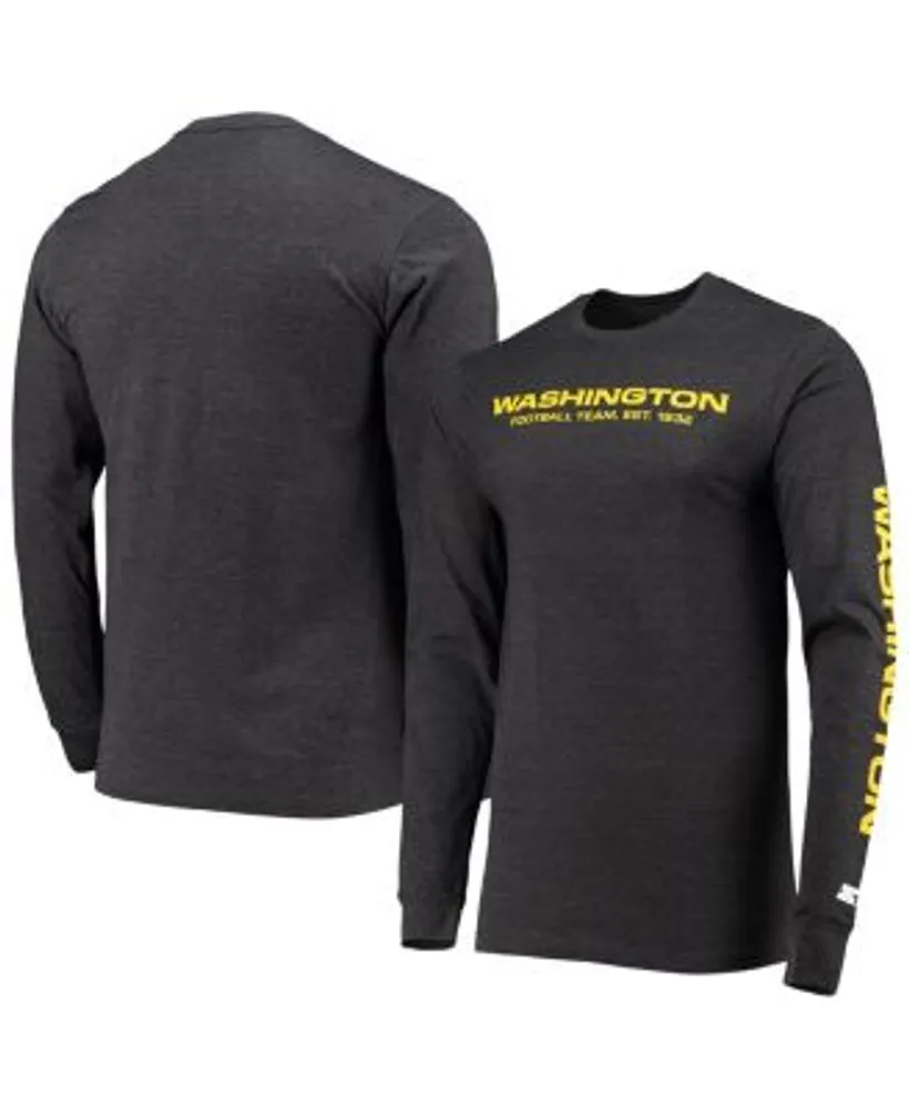 Starter Men's Heathered Charcoal Washington Football Team Halftime Long  Sleeve T-shirt