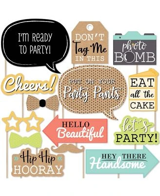 Put On Your Party Pants - Photo Booth Props Kit - 20 Count