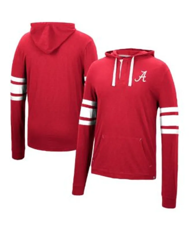 Men's Colosseum Cream Alabama Crimson Tide 2.0 Lace-Up Hoodie