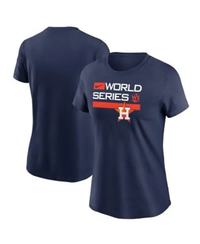 Profile Women's White and Navy Houston Astros Plus Size Notch Neck T-shirt  - Macy's