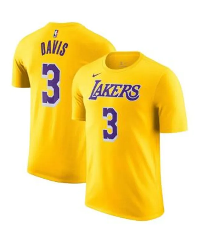 Nike Anthony Davis Los Angeles Lakers Youth Gold Icon Edition Name & Number Performance T-Shirt Size: Large