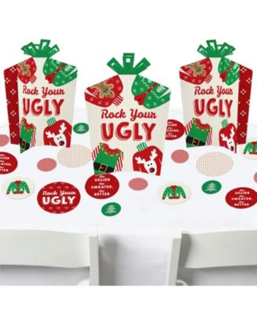 Big of Happiness Ugly Sweater Holiday Party Decor & Confetti Terrific Table Centerpiece Kit 30 Ct | Dulles Town Center