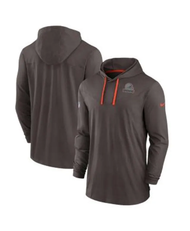 Nike Men's Gray Cleveland Browns Sideline Logo Performance Pullover Hoodie  - Macy's