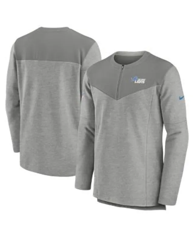 Nike Men's Blue Detroit Lions Sideline Half-Zip UV Performance