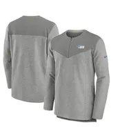 Nike Men's Gray Detroit Lions Sideline Lockup Performance Quarter