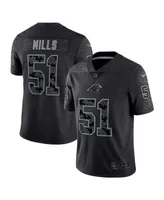 Men's Nike Sam Mills Black Carolina Panthers Retired Player Rflctv Limited Jersey Size: Medium