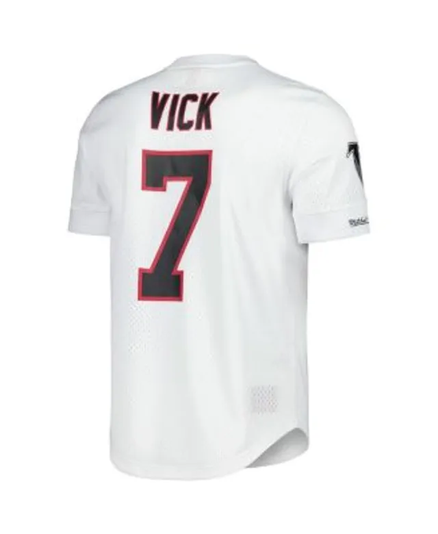 Men's Mitchell & Ness Michael Vick White Atlanta Falcons 2001 Authentic  Retired Player Jersey