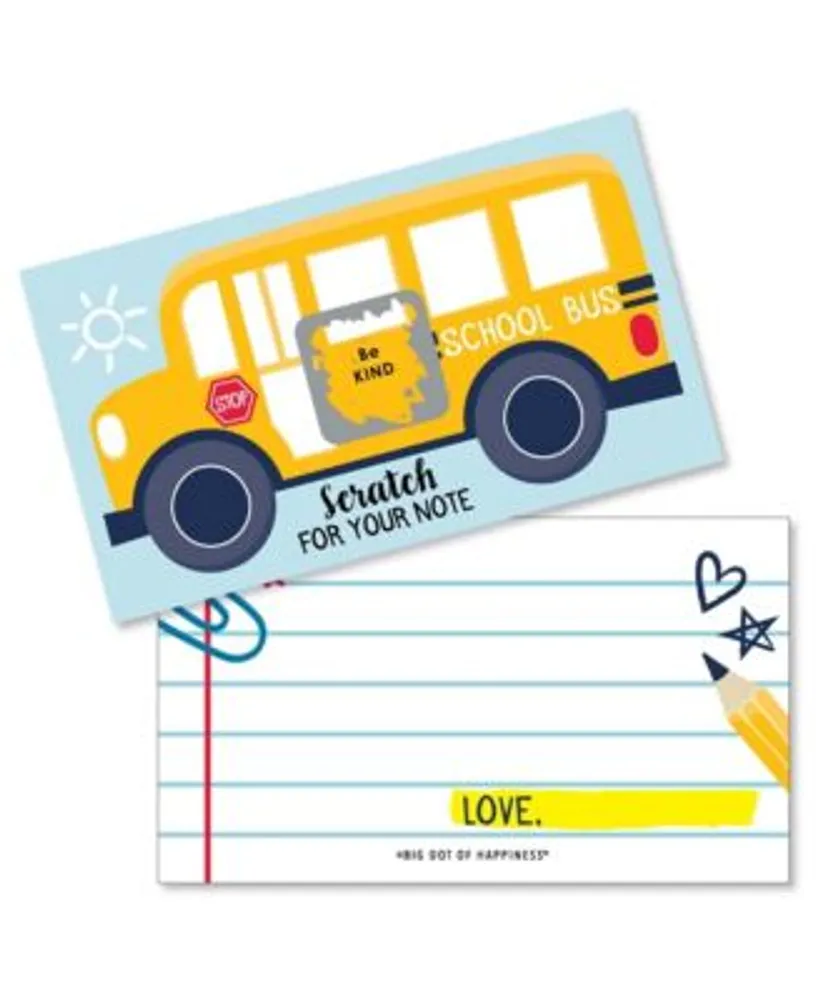 Big Dot of Happiness Back to School First Day of School Kids Lunch Box Notes Scratch Off Cards 22 Ct | Town Center
