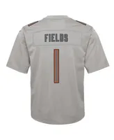 Nike Big Boys Justin Fields Gray Chicago Bears Inverted Game Jersey - Macy's