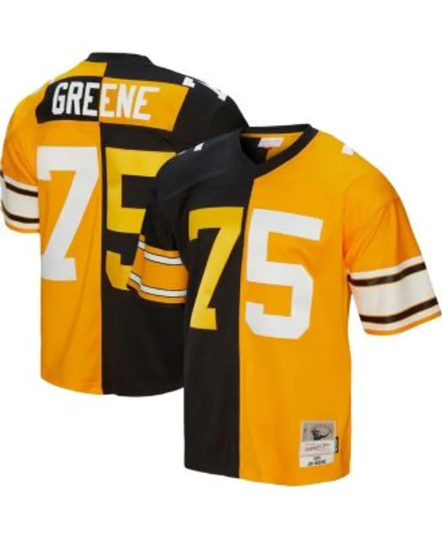 Men's Mitchell & Ness Joe Greene Black Pittsburgh Steelers 1975 Authentic  Throwback Retired Player Jersey