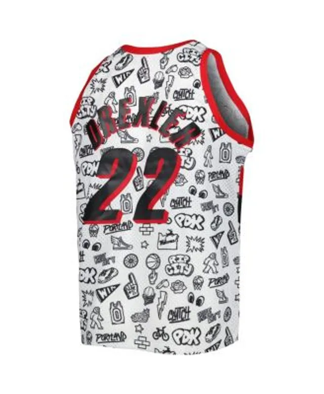 Men's Mitchell & Ness Rasheed Wallace Black Portland Trail Blazers 1999/00 Hardwood Classics Marble Swingman Jersey