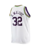 Lids Karl Malone Utah Jazz Mitchell & Ness 1991-92 Hardwood Classics Reload  3.0 Swingman Jersey - White