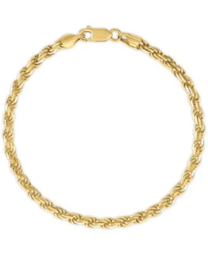 Macy's Men's Cuban Chain Link Bracelet in 14k Gold - Macy's