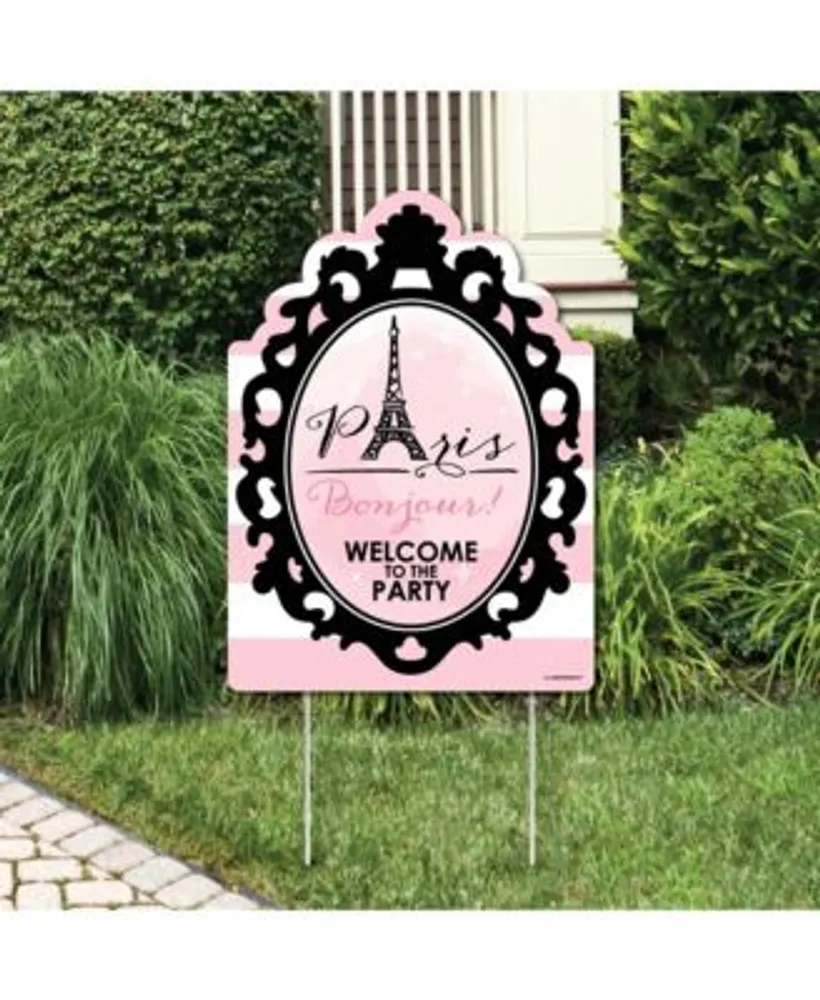 Pink Welcome Baby Shower Yard Sign