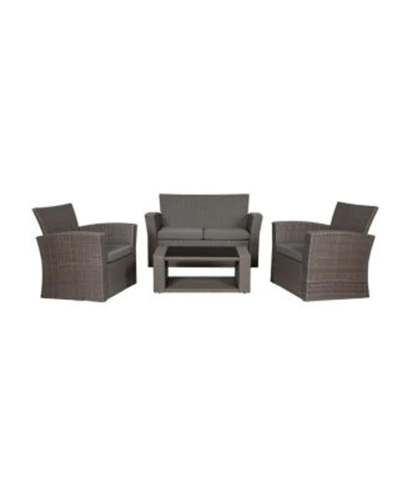 WestinTrends 4 Piece Outdoor Wicker Rattan Conversation Sofa set with Coffee table | Shops at Willow Bend