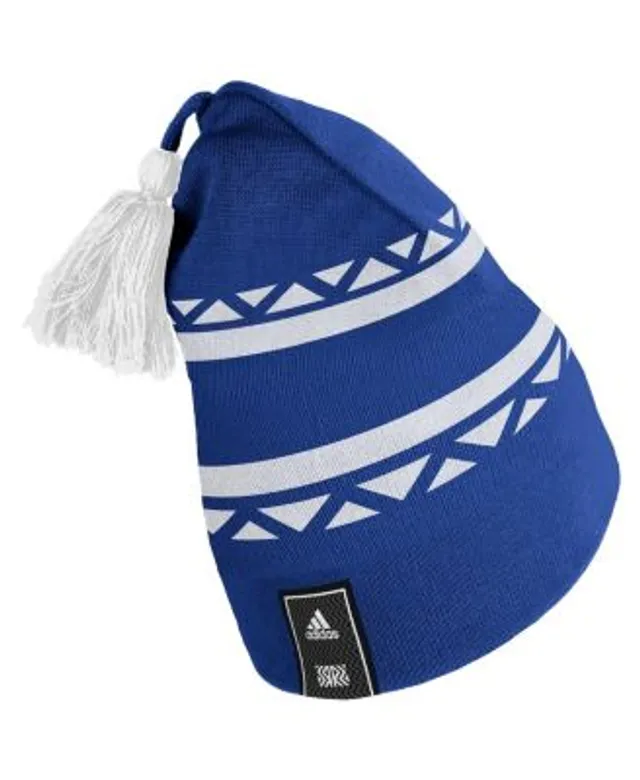 Men's Adidas Blue New York Rangers Reverse Retro 2.0 Pom Cuffed Knit Hat