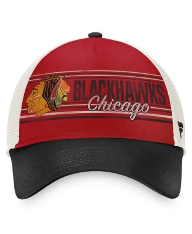 Chicago Blackhawks Fanatics Branded True Classic Retro Trucker Snapback Hat  - Red/Black