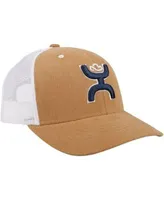 Men's HOOey Tan/White Dallas Cowboys Logo Flexfit Trucker Hat