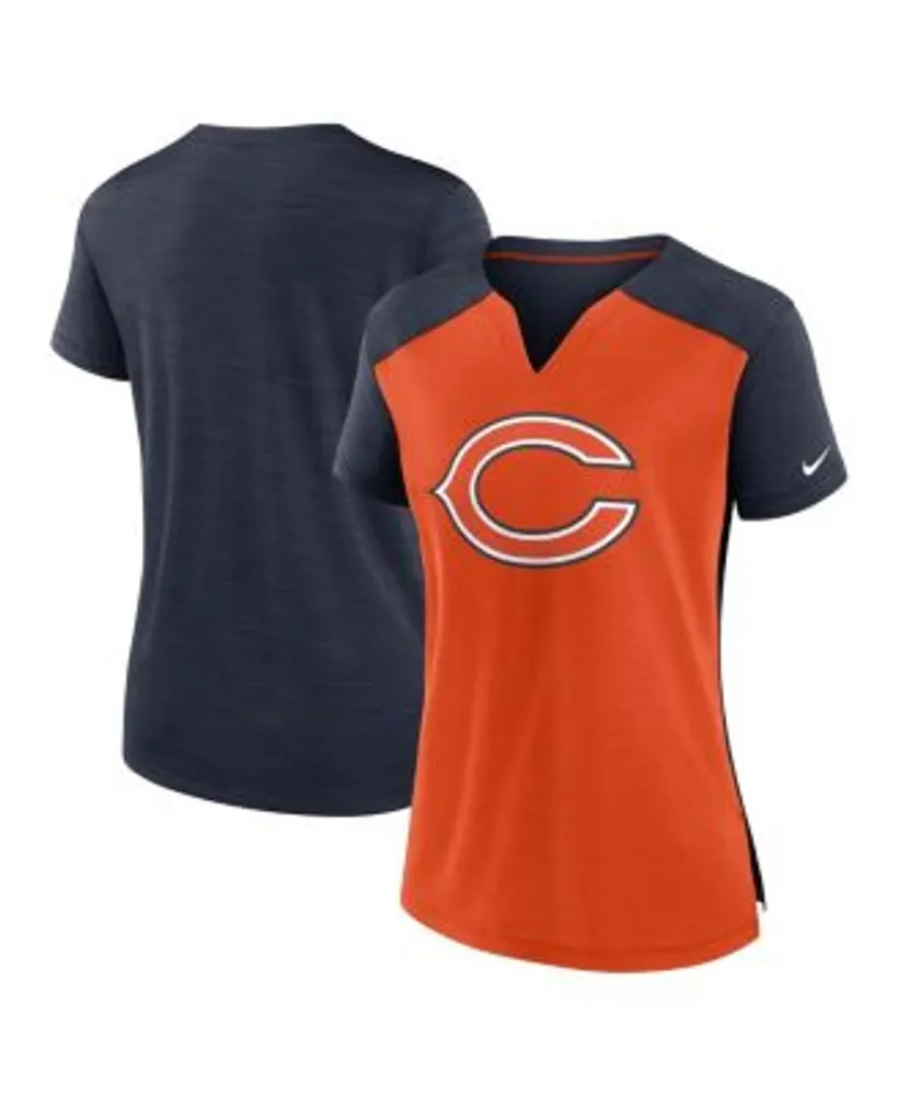 Nike Women's Orange, Navy Chicago Bears Impact Exceed Performance Notch  Neck T-shirt