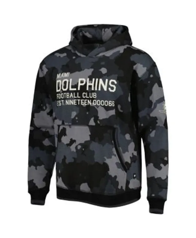 The Wild Collective Men's Black Miami Dolphins Camo Pullover Hoodie - Macy's