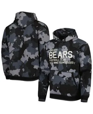 Men's Nike Black Chicago Bears RFLCTV Chevron Pullover Hoodie