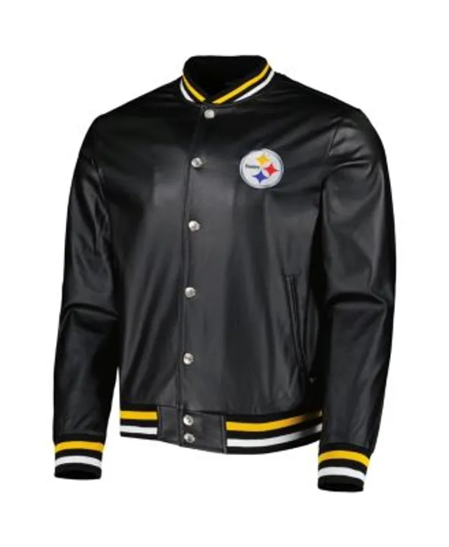 Steelers Women's Wild Collective Faux Leather Bomber Jacket - XXL