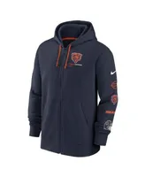 Men's Chicago Bears Nike Navy Sideline Team Logo Performance Pullover Hoodie