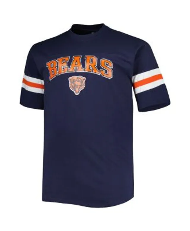 Men's Navy/Orange Chicago Bears Big & Tall Colorblocked T-Shirt