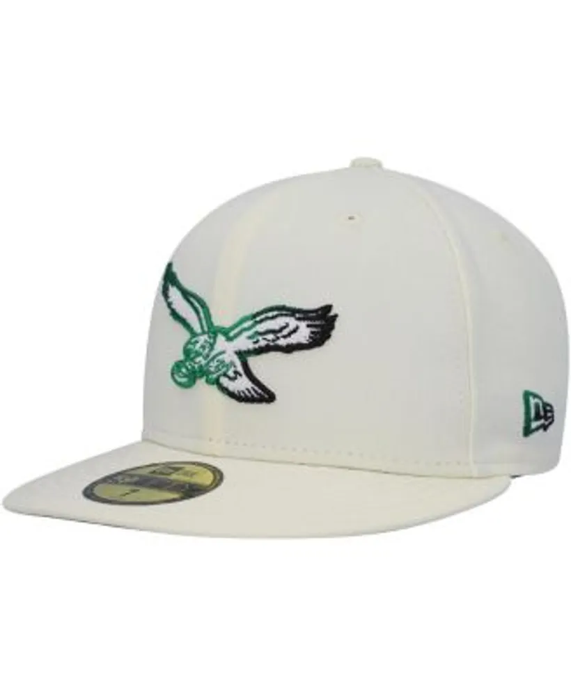New Era Men's Cream Philadelphia Eagles Chrome Dim 59FIFTY Fitted Hat