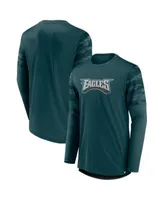 Philadelphia Eagles Nike Dri-Fit Cotton Long Sleeve Raglan T-Shirt - Mens