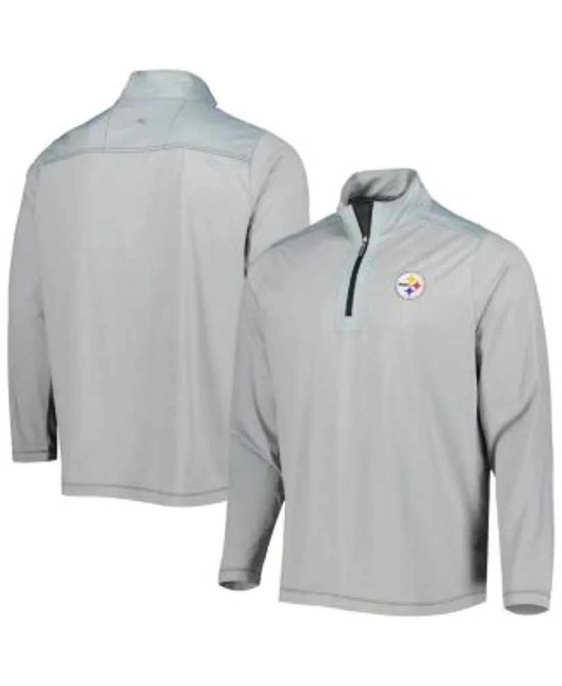 Tommy Bahama Men's Gray Pittsburgh Steelers On Deck IslandZone Half-Zip Pullover  Jacket