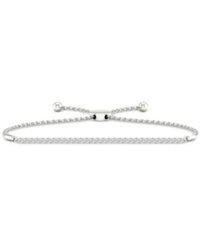 Macy's Black Diamond Cuban Link Bracelet (1 ct. t.w.) in Black  Rhodium-Plated Sterling Silver - Macy's