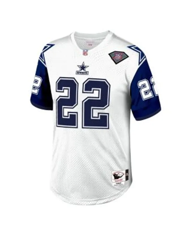 Men's Mitchell & Ness Troy Aikman White/Navy Dallas Cowboys 1994 Authentic  Retired Player Jersey