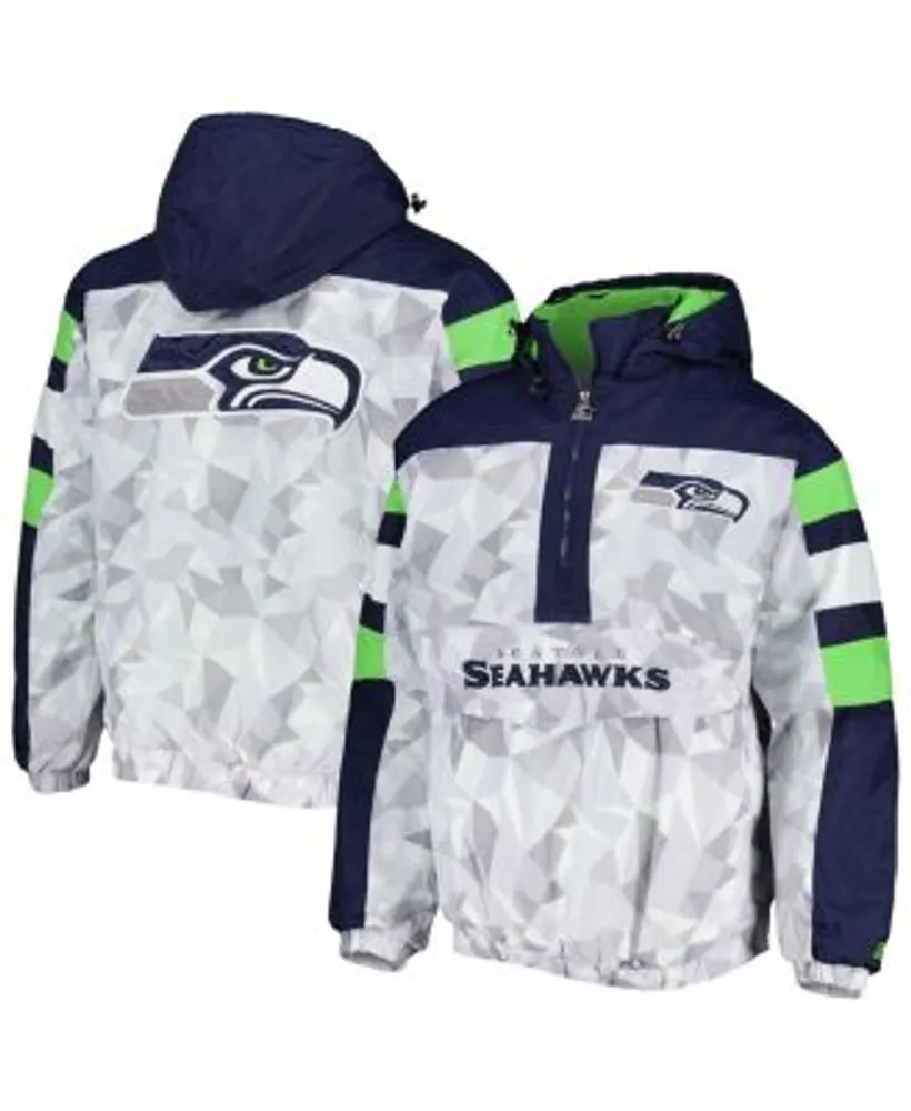 Men's Nike College Navy Seattle Seahawks Sideline Player Quarter-Zip Hoodie  Jacket