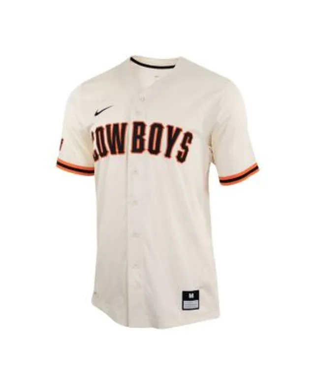 Nike Men's Oklahoma Sooners Cream Full Button Replica Baseball Jersey