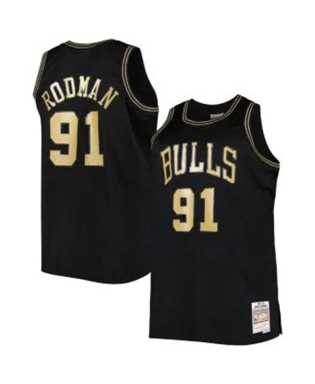 Dennis Rodman Chicago Bulls Mitchell & Ness Big & Tall Hardwood Classics  Name & Number T-Shirt - Black