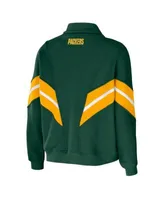 Women's Green Bay Packers WEAR by Erin Andrews Green Bomber Full-Zip Jacket