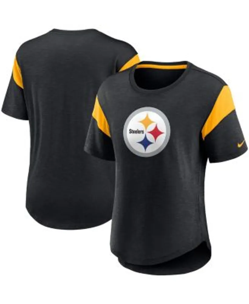 Nike Men's Heathered Gray Pittsburgh Steelers Primary Logo T-Shirt Grey