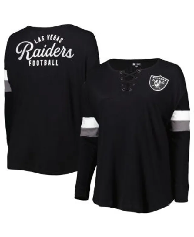 Women's New Era Black Las Vegas Raiders Crop Long Sleeve T-Shirt