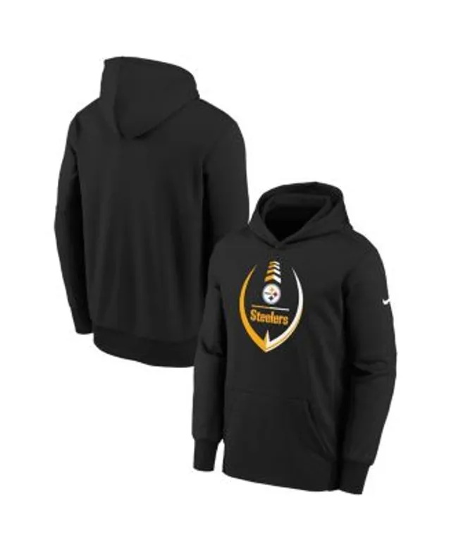 Pittsburgh Steelers Nike Sideline Logo Performance Pullover Hoodie - Black