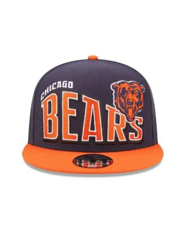 New Era Men's Navy, Orange Chicago Bears Wordmark Flow 9FIFTY