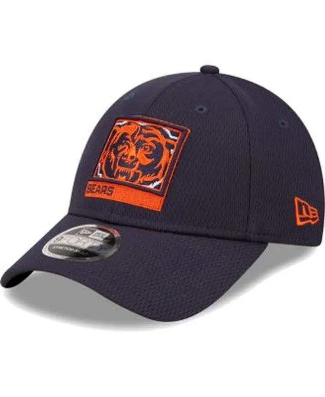 New Era Men's Navy, Orange Chicago Bears Wordmark Flow 9FIFTY Snapback Hat