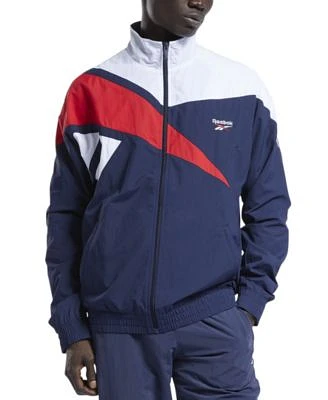 Men's Classics Vector Regular-Fit Logo Colorblocked Full-Zip Track Jacket