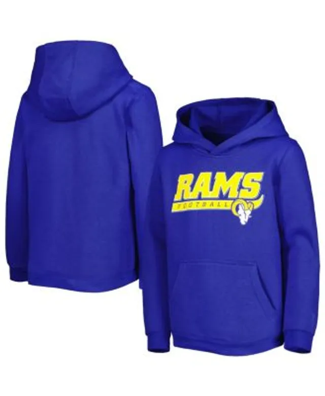 Los Angeles Rams Youth Double Up Pullover Hoodie & Pants Set -  Royal/Heather Gray