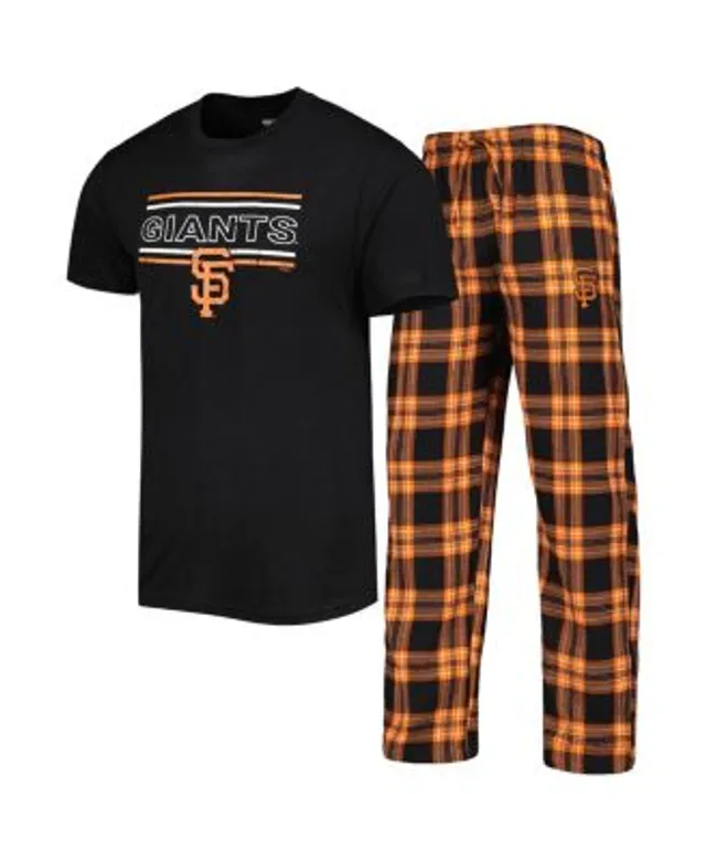 Concepts Sport Men's Black, Orange San Francisco Giants Meter T