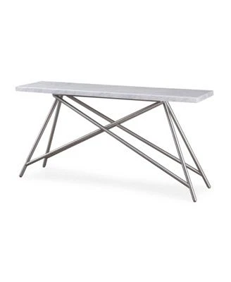 Coral Carrara Marble Console Table