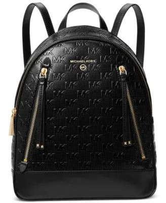 Michael Kors Signature Brooklyn Studded Backpack (Brown)